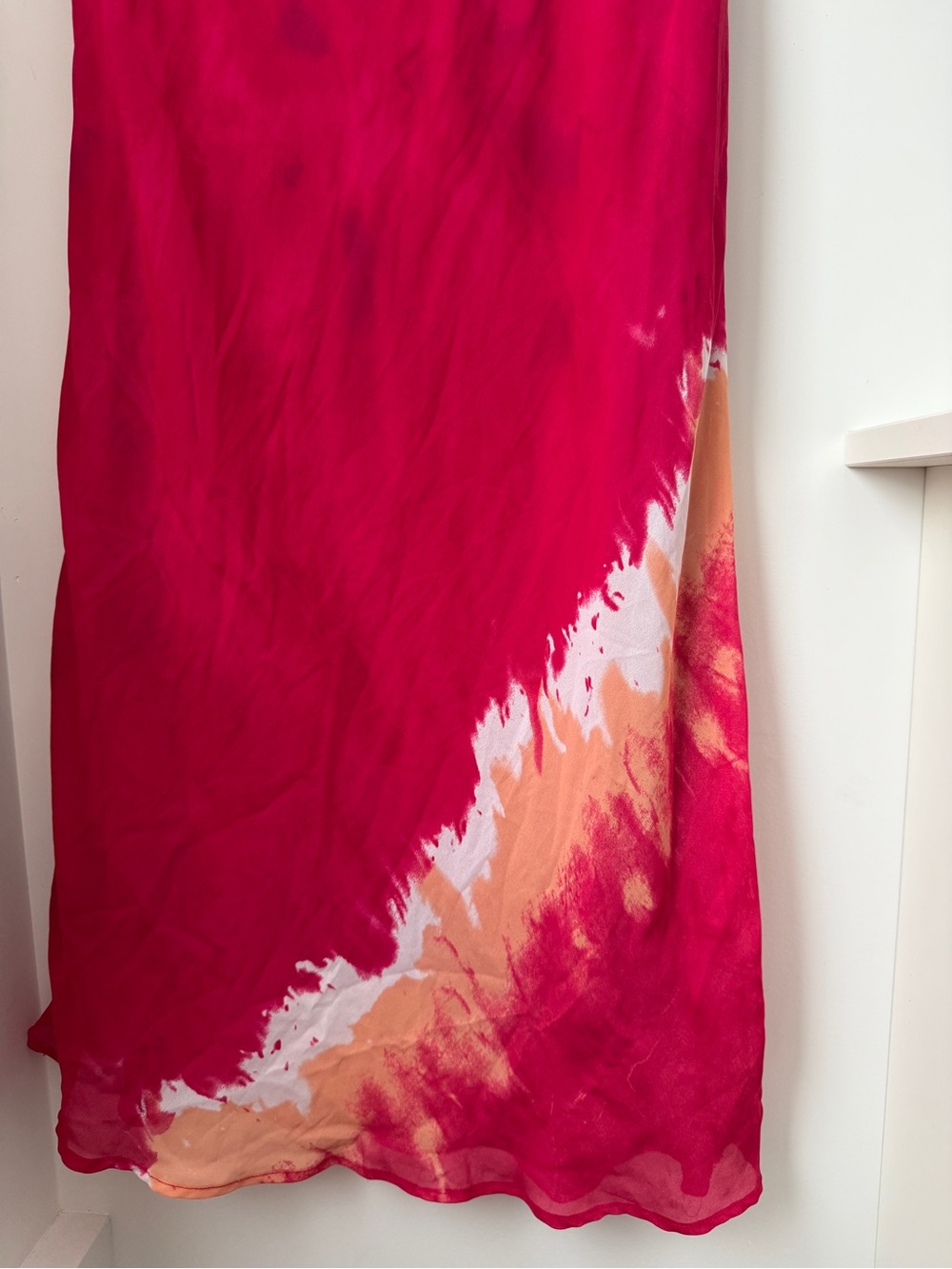 Plus Size - Penningtons Pink/Red Tie-Dye Maxi Skirt - Picture 3 of 5